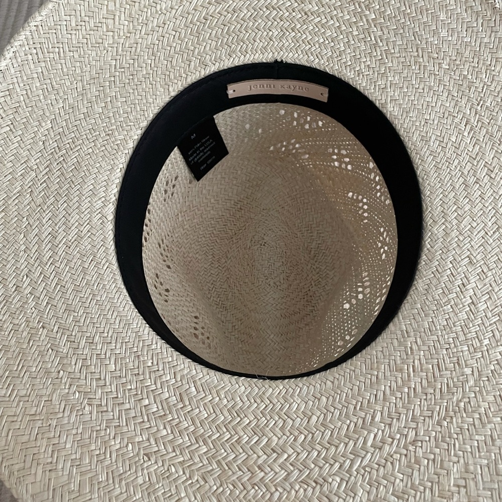 Jenni Kayne Straw Wide-Brim Sun Hat in Natural Cream Medium - Picture 3 of 4